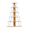Βιβλιοθήκη mini Tars pakoworld sonoma-μαύρο 130x22x146εκ
