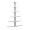 Βιβλιοθήκη mini Tars pakoworld λευκό 130x22x146εκ