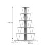 Βιβλιοθήκη mini Tars pakoworld λευκό 130x22x146εκ