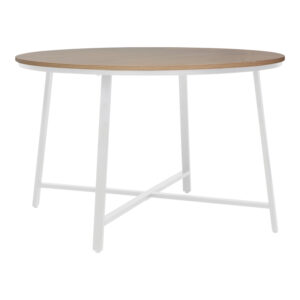 Βοηθητικό τραπέζι Moody pakoworld pe rattan σε φυσική απόχρωση Φ55x51εκ
