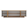 Έπιπλο τηλεόρασης Zafore  pakoworld σε oak-καφέ antique απόχρωση 180x33x50εκ