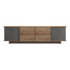 Έπιπλο τηλεόρασης Zafore  pakoworld σε oak-καφέ antique απόχρωση 180x33x50εκ