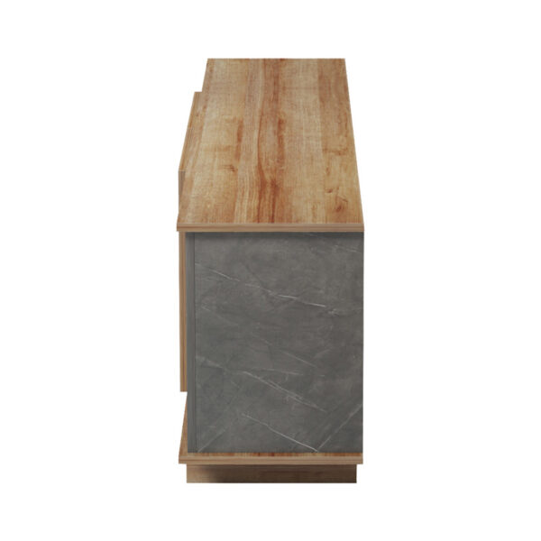 Έπιπλο τηλεόρασης Zafore  pakoworld σε oak-καφέ antique απόχρωση 180x33x50εκ