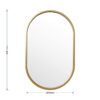 Καθρέπτης Ellipse pakoworld χρυσό 50x2x80εκ