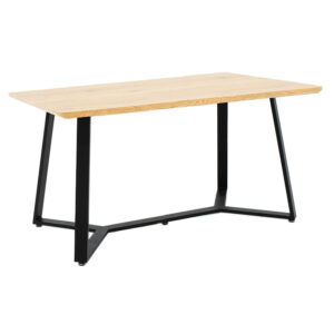 Τραπέζι Nares pakoworld αλουμίνιο λευκό-plywood φυσικό 140x80x72.5εκ