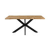 Tραπέζι Gilman pakoworld MDF sonoma-μαύρο 150x90x75εκ