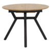 Tραπέζι Frances pakoworld επεκτεινόμενο MDF sonoma-μαύρο 100-140x100x75εκ