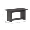 Τραπέζι Kumba pakoworld σε ανθρακί-wenge απόχρωση 80x40x42εκ