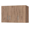 Ντουλάπα τρίφυλλη και πατάρι Zelia pakoworld φυσικό 90x42x240εκ.