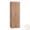 Ντουλάπα Jonar pakoworld δίφυλλη oak μελαμίνης 60x42x180εκ