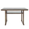 Τραπέζι μπαρ Tenor pakoworld φυσικό ξύλο rubberwood-ΜDF καρυδί 150x90x91.5εκ