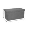 Σκαμπό-μπαούλο Forward pakoworld ύφασμα μπουκλέ ivory 76.5x38x37.5εκ