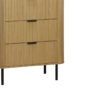 Συρταριέρα Scandi pakoworld με 4 συρτάρια φυσικό 79x46x115εκ