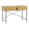 Γραφείο εργασίας Scandi pakoworld MDF/Metal σε φυσική απόχρωση με μεταλλικά μαύρα πόδια 120x60x76,5εκ