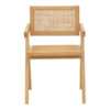 Πολυθρόνα Winslow pakoworld φυσικό rubberwood 52x59x79εκ
