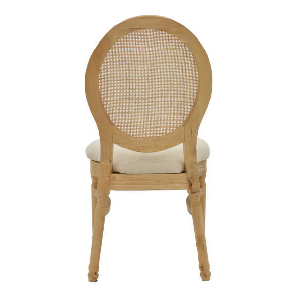 Καρέκλα Canco pakoworld φυσικό rubberwood-φυσικό rattan 50x55x98εκ