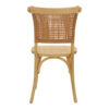 Καρέκλα Karley pakoworld φυσικό ξύλο οξιάς-έδρα φυσικό rattan 48x52x89εκ