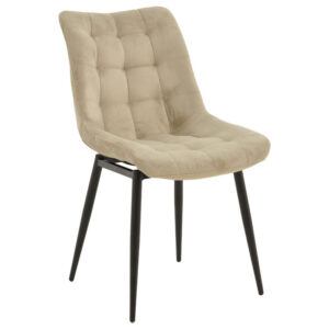 Καρέκλα Larus pakoworld φυσικό ξύλo rubberwood ανθρακί-λευκό 50x49x90εκ.