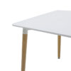 Τραπέζι Natali pakoworld MDF λευκό-πόδια φυσικό 80x80x76εκ