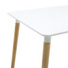 Τραπέζι Natali pakoworld MDF λευκό-πόδια φυσικό 120x80x76εκ