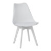 Καρέκλα Gaston I pakoworld PP-PU σε λευκή απόχρωση 48.5x53.5x81.5εκ