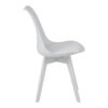 Καρέκλα Gaston I pakoworld PP-PU σε λευκή απόχρωση 48.5x53.5x81.5εκ