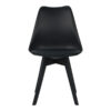 Καρέκλα Gaston I pakoworld PP-PU σε μαύρη απόχρωση 48.5x53.5x81.5εκ