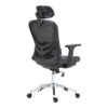 Καρέκλα γραφείου εργασίας Mergi pakoworld μαύρο mesh 62x63x120εκ