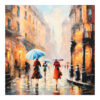Πίνακας σε καμβά Nightdream II Inart 100x3x100εκ