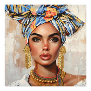 Πίνακας σε καμβά Turban Inart 80x3x80εκ