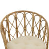 Πολυθρόνα Rostan Inart φυσικό rattan με μαξιλάρι 51x50x80εκ