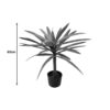 Διακοσμητικό φυτό Dracaena palm σε γλάστρα Inart πράσινο pp Υ62εκ