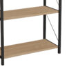 Βιβλιοθήκη Jackrey pakoworld oak μελαμίνης-μαύρο μέταλλο 60x30x114εκ