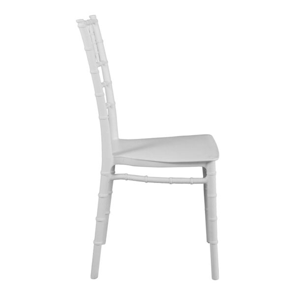 Καρέκλα Tiffany pakoworld pp σε λευκή απόχρωση 40x40x88εκ
