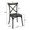 Καρέκλα Crossie pakoworld pp σε απόχρωση cappucino 38x46.5x82εκ