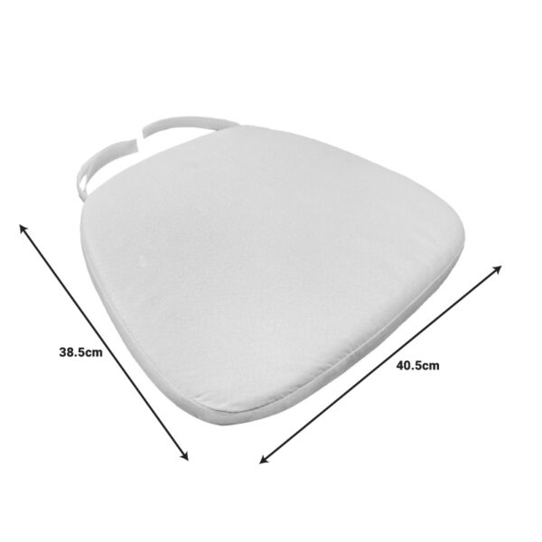 Μαξιλάρι Tiffany pakoworld ύφασμα σε λευκή απόχρωση 40.5x38.5x4εκ