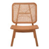 Πολυθρόνα Viborg pakoworld φυσικό teak ξύλο-φυσικό rattan 60x75x87εκ