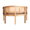 Καναπές διθέσιος Coren pakoworld φυσικό teak ξύλο 130x61x87εκ