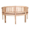 Καναπές τριθέσιος Coren pakoworld φυσικό teak ξύλο 150x61x87εκ