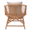 Πολυθρόνα Caxen pakoworld φυσικό rattan-λευκό μαξιλάρι 72x63x75εκ