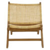 Πολυθρόνα Jerenze pakoworld φυσικό teak ξύλο-φυσικό rattan 65x78x68εκ