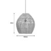 Φωτιστικό οροφής Irden Inart rattan σε φυσική απόχρωση Φ50x40εκ