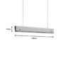 Φωτιστικό οροφής Rafmole pakoworld Led λευκό μέταλλο-ξύλο 120x7.5εκ