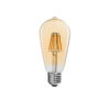 Λαμπτήρας LED ST64 Bulb pakoworld 4W 3000K E27 amber