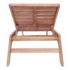 Ξαπλώστρα Melop pakoworld teak ξύλο σε φυσική απόχρωση 200x70x35εκ