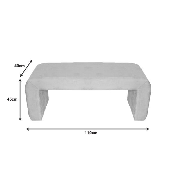 Σκαμπό Gagga Inart βελούδο σε μπεζ απόχρωση 110x40x45εκ