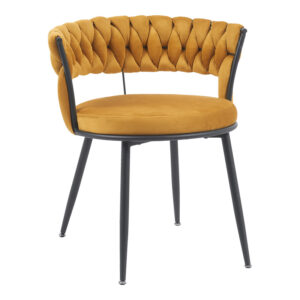 Τραπέζι Paula pakoworld μέταλλο-pe rattan καφέ Φ60x60εκ