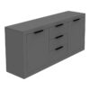 Μπουφές Doha pakoworld σε ανθρακί απόχρωση 180x45x80.5εκ