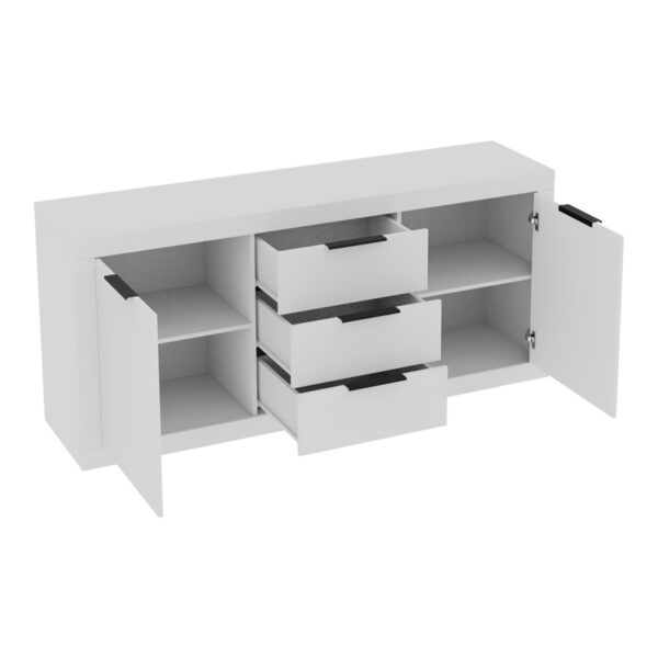 Μπουφές Doha pakoworld σε λευκή απόχρωση 180x45x80.5εκ