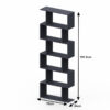 Βιβλιοθήκη Sezen pakoworld σε μόκα απόχρωση 70x24x191.5εκ